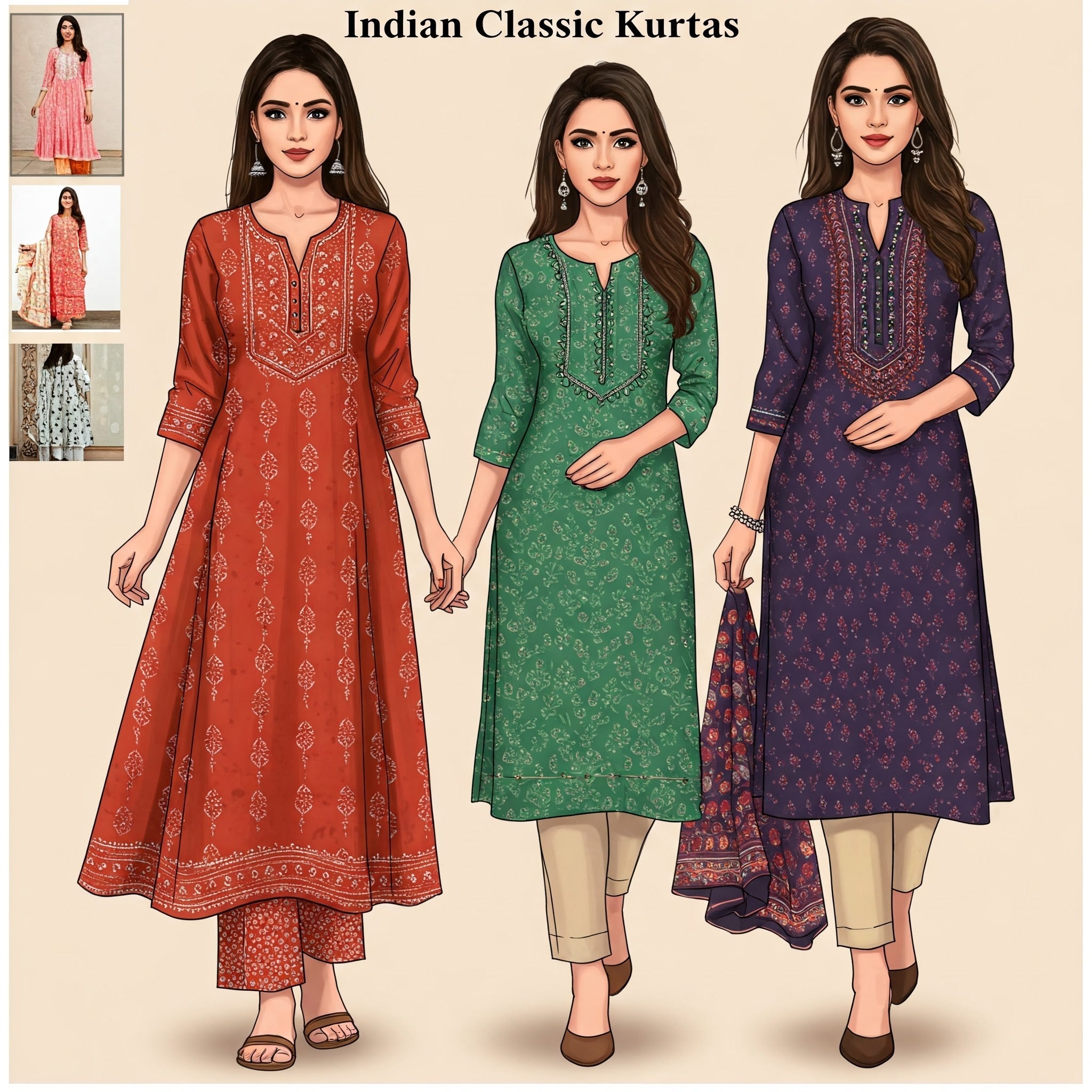 Classic Cotton Kurta Designs for Women