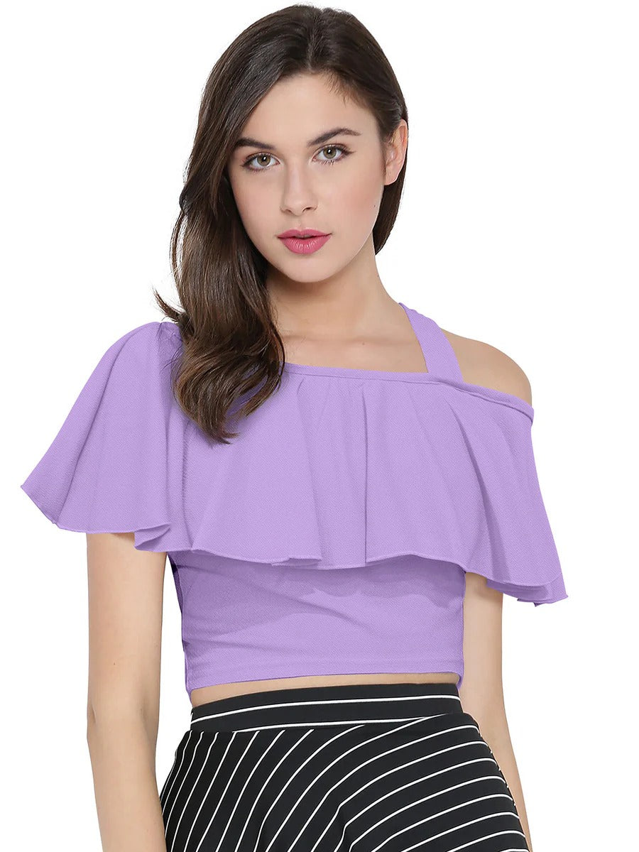 Purple dusty Off-Shoulder top-Corset Style