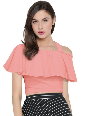 dusty pink Off-Shoulder top-Corset Style