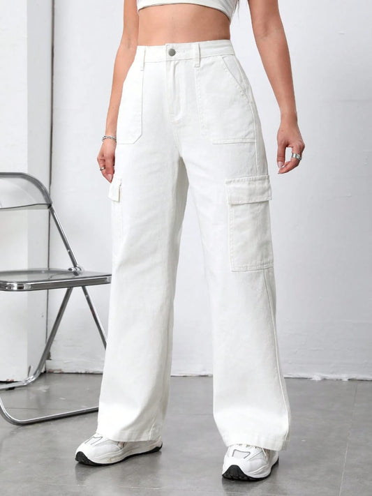 White Cargo Pants